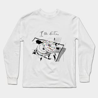 I love donuts. Contrast still life. Long Sleeve T-Shirt